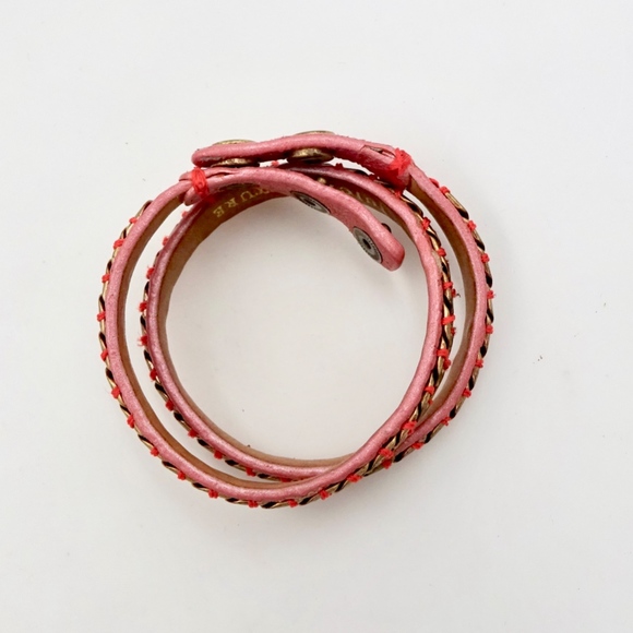 JUICY COUTURE LEATHER WRAP BRACELET CHOKER - Picture 5 of 8